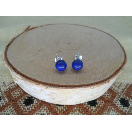 Puces d'oreilles Lapis Lazuli 6mm