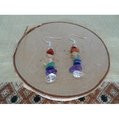 Boucles d'oreilles Baroque 7 Chakras