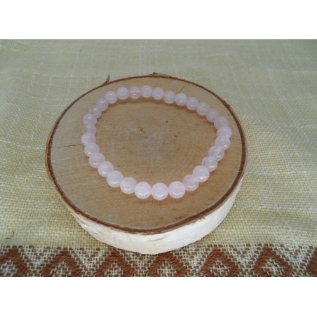 Bracelet Quartz Rose 6mm