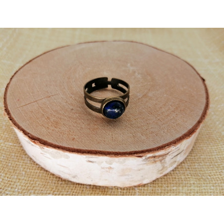 Bague Bronze Lapis Lazuli 8mm