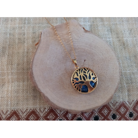 Collier Lapis Lazuli Arbre de Vie